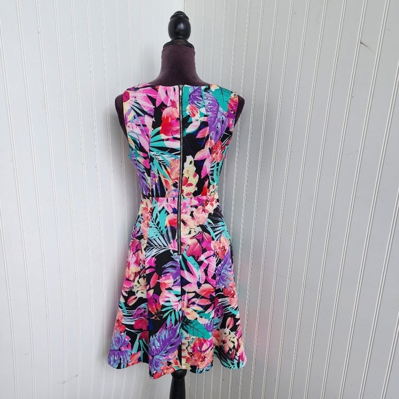 Spence Women's Floral Boho Sleeveless Floral Tropical Dress Stretch Zip Back 8 - Picture 2 of 11
